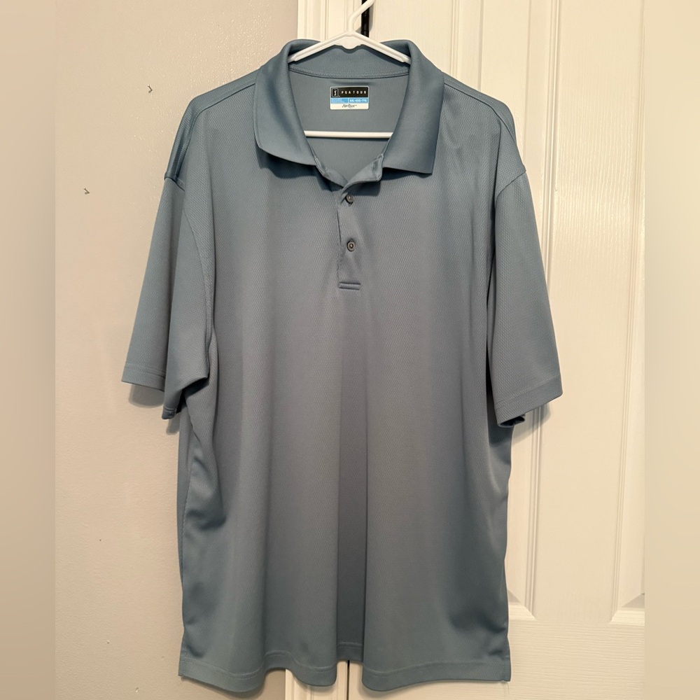PGA Tour Steel Blue Polo Shirt